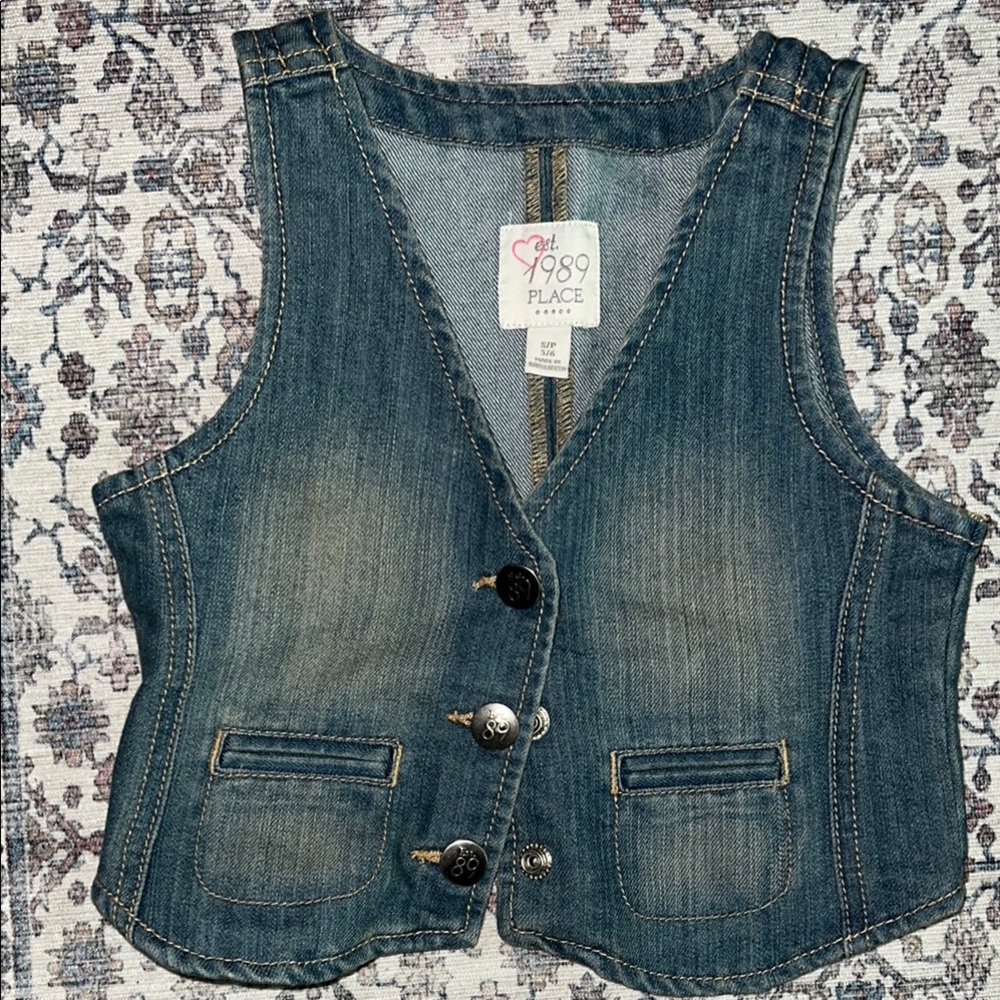 The Children's Place Blue Denim Vest